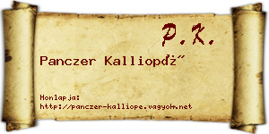 Panczer Kalliopé névjegykártya
